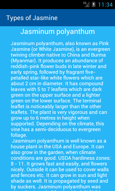 Types of Jasmine - App on Amazon Appstore